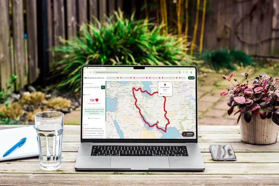 Interactive Minab Memorial Web GIS Map